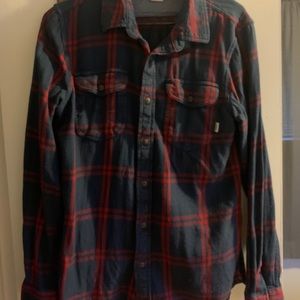 Vans tailored fit flannel button down shirt